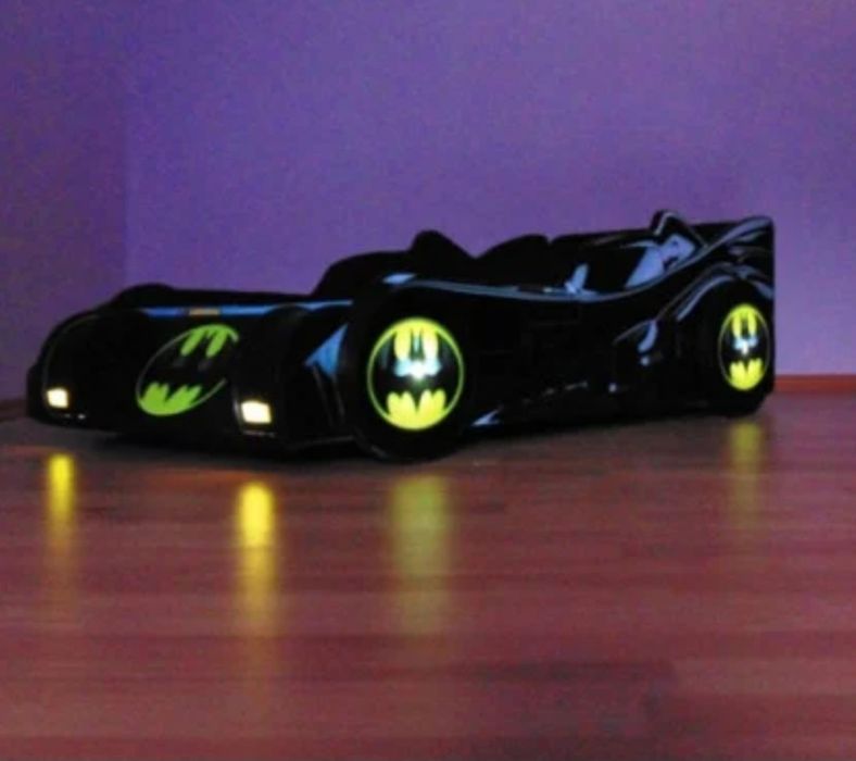 Pat masina Batmobil cu lumini 140x70, pat copii, masina, Batman