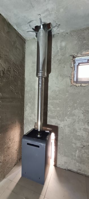 Установка банных печей дымоходов