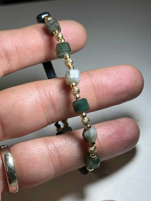 BRATARA AUR 14K + Pietre Semipretioase - Bile - Snur -2.7g - 455lei/gr