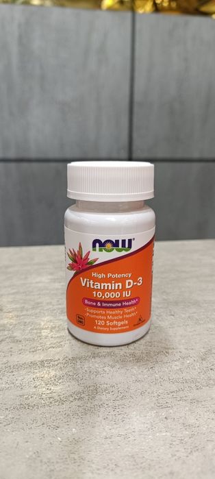 Now vitamin D-3 10.000 IU 120 softgels