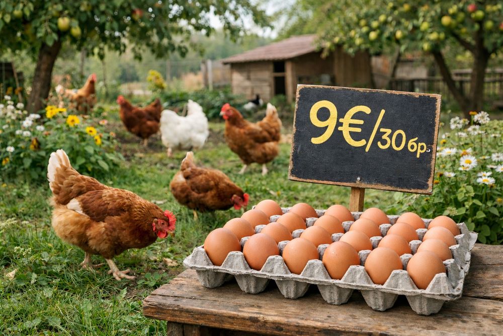 Домашни яйца от селски кокошки