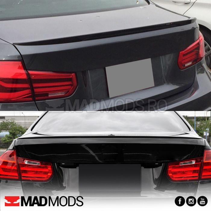 Eleron lip portbagaj haion, 120 cm, Negru Lucios, Multimarca