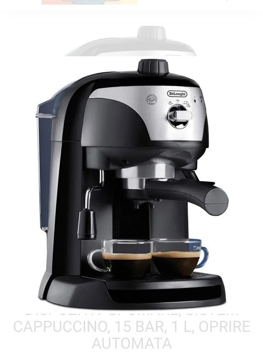 Espressor manual DeLonghi EC221.B, Dispozitiv spumare, Sistem cappucci
