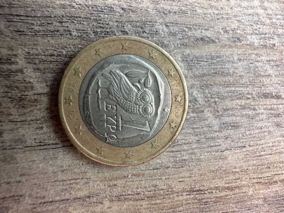 монета 1 евро Гърция с S