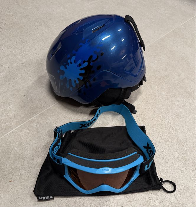 Детска ски каска и ски маска Uvex - отлично състояние