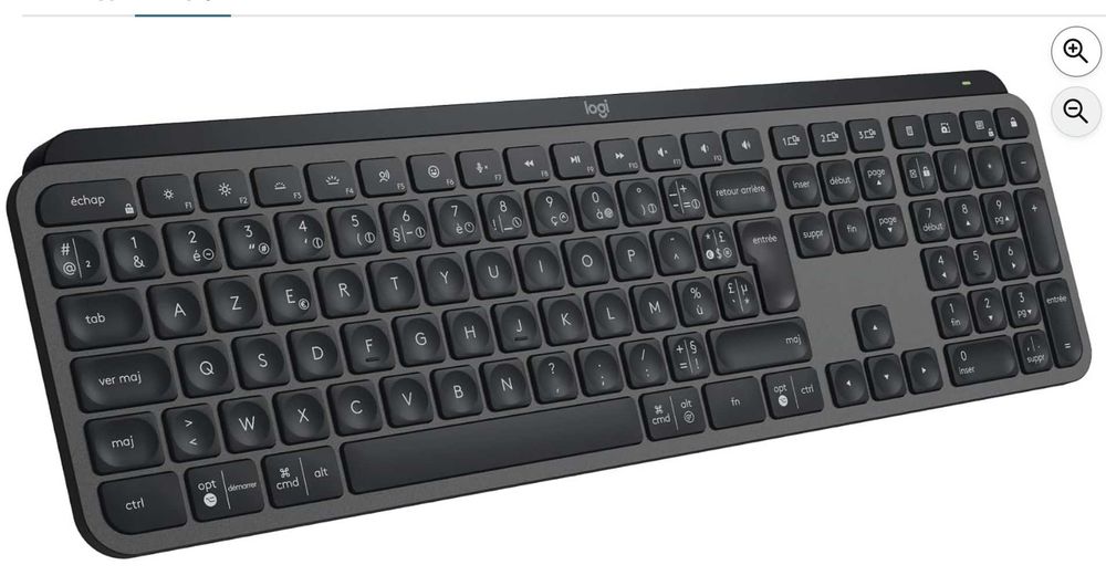 Logitech MX Keys S USB C Безжична клавиатура + мишка Logitech B110 с кабел
