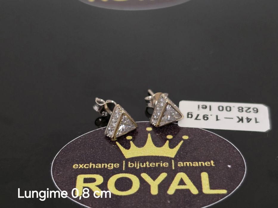 Bijuteria Royal: Cercei aur 14k/1.97 gr