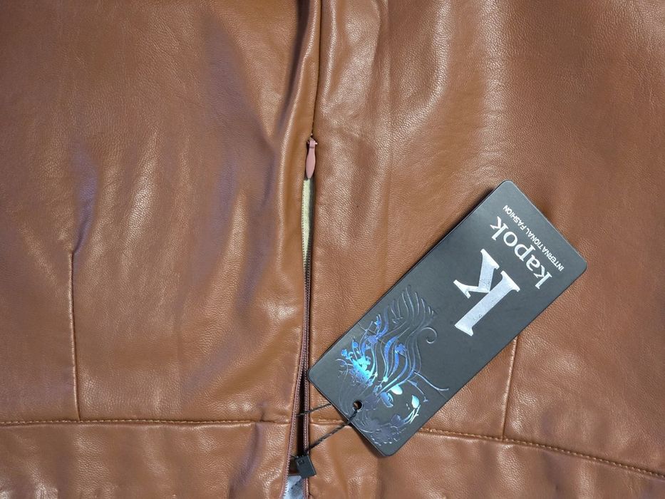 Кожаные шорты-юбка