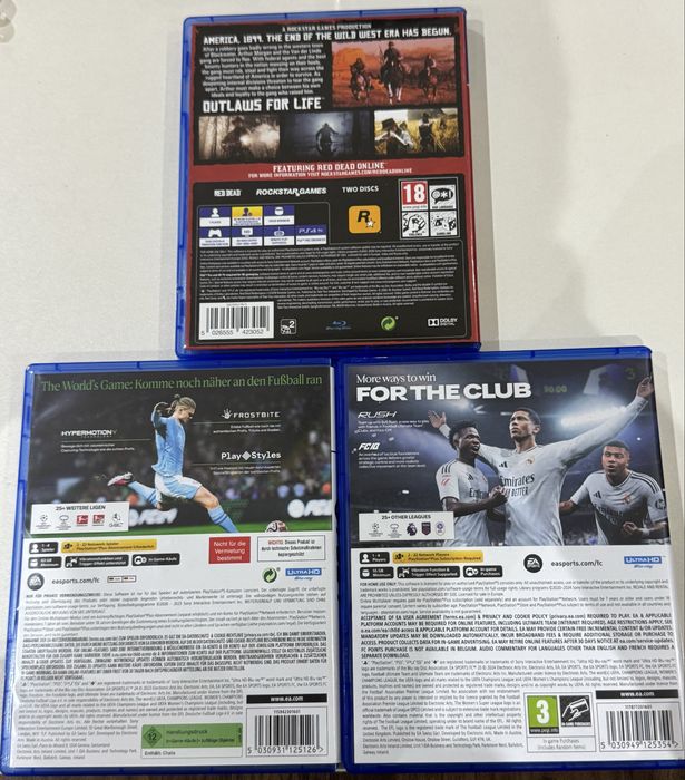 Fc25 ps5, fc24 ps5, rdr2 ps4