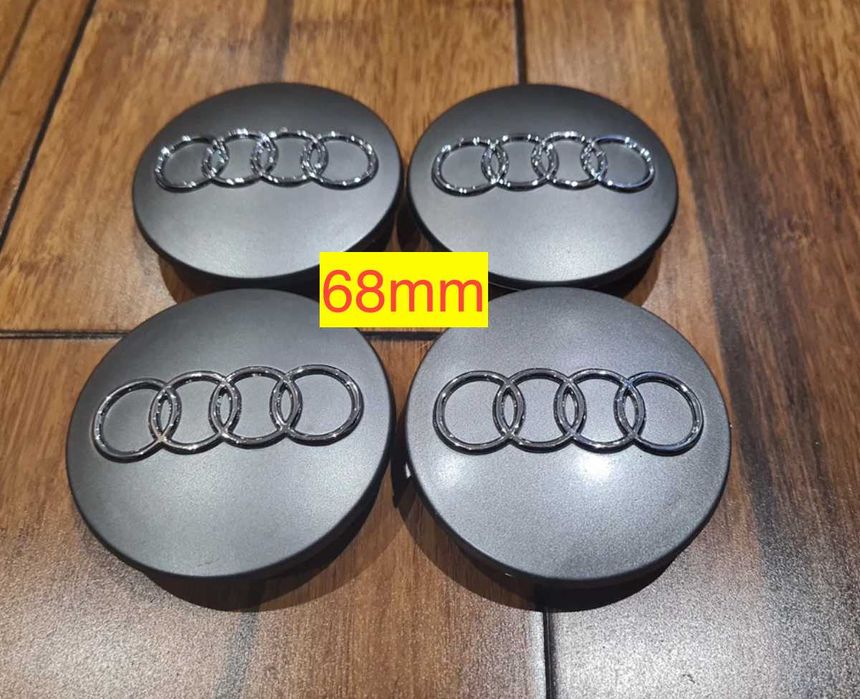 Ауди капачки за джанти 60мм, 61мм, 68мм, 69мм, 77мм и 135мм сиви черни