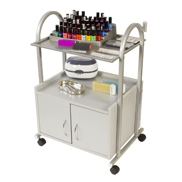 Количка за естетика - метална 1* - бяла 55 х 42,5 х 80,5 см