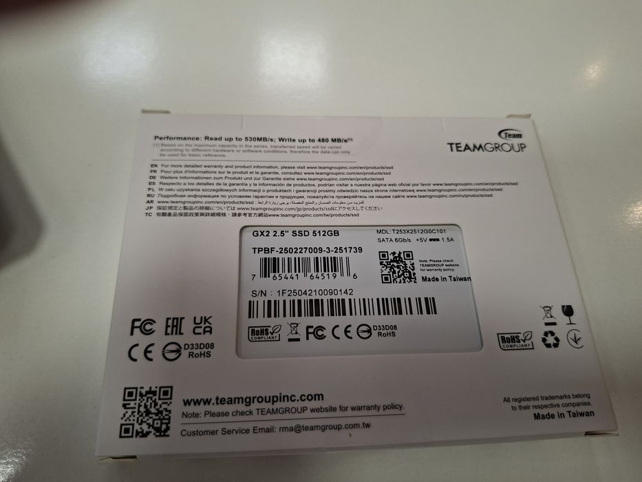 SSD диск 512 гб новый