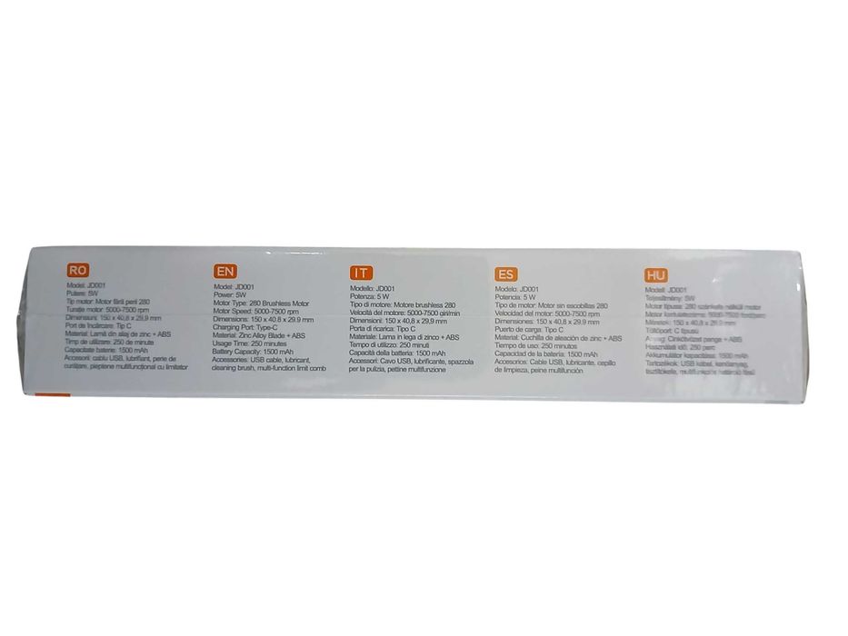 Aparat de Tuns X-Start JD001, 7500RPM, 1500mAh, 2 Distantiere, Argintiu