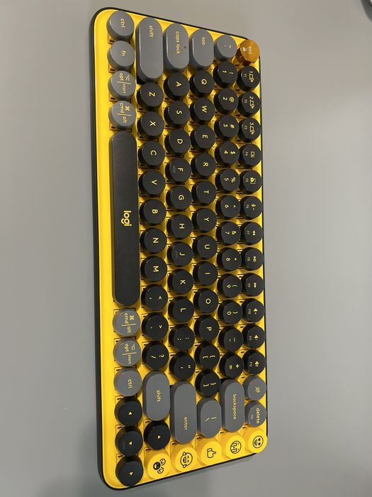 Клавиатура беспроводная USB/BT Logitech POP Keys, Yellow