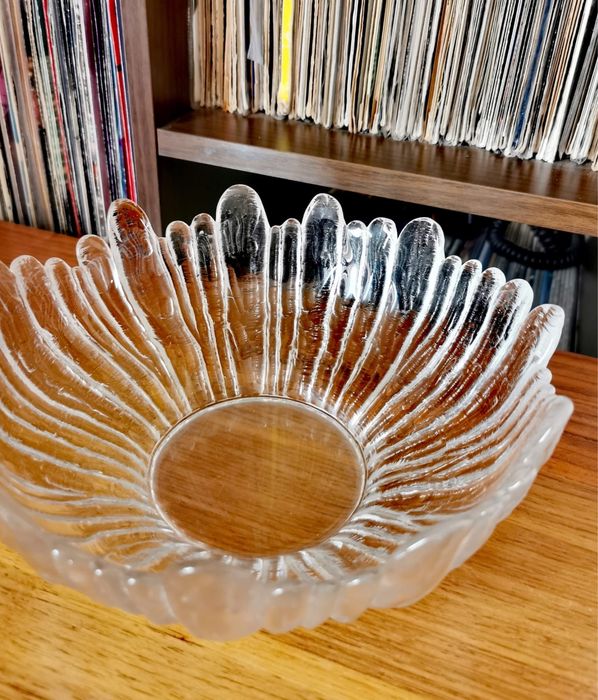 Антикварен масивен  диско  пепелник 1970г. Walther Glass