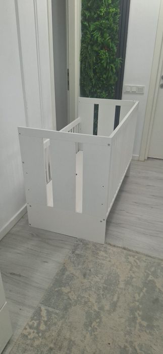 Patut copii alb cu saltea