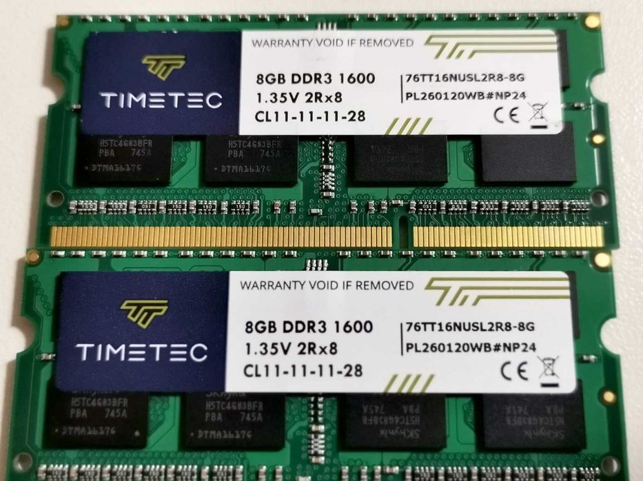RAM SОDIMM памет Timetec 16Gb (2x 8Gb) DDR3L 1600MHz CL11 1.35v