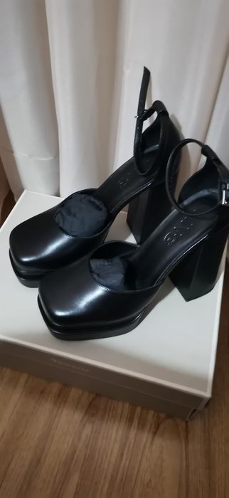 обувки естествена кожа MANGO