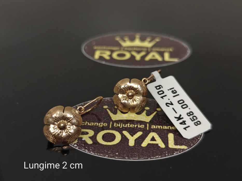 Bijuteria Royal: Cercei aur 14k/2.10 gr