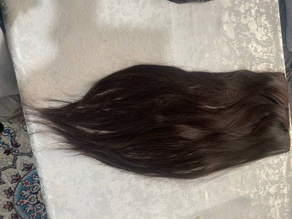 парик коричневый волос 70см