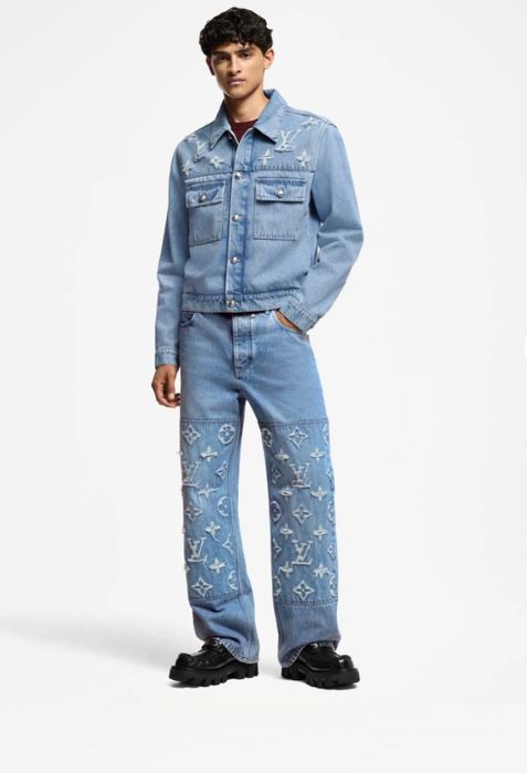 Louis Vuitton Denim Trucker Suit / Compleu Blugi + Jacheta