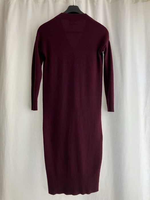 Топла рокля Massimo Dutti XS размер в бургундско червено