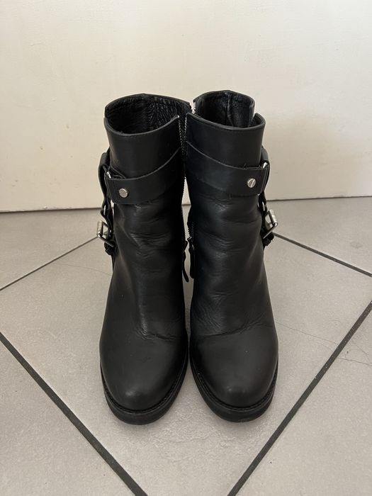 Дамски боти на ток естествена кожа Zara, Topshop