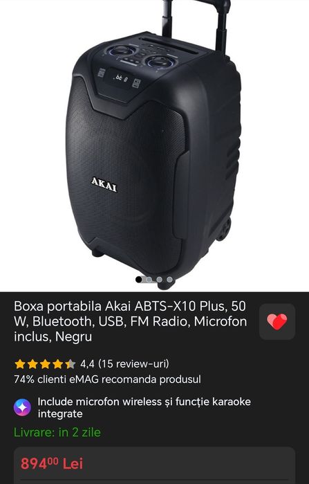 Boxa portabilă Akai X10