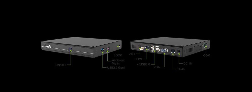 Mini pc Giada i39B, J1900, 8GB RAM, 128GB SSD, wi-fi,