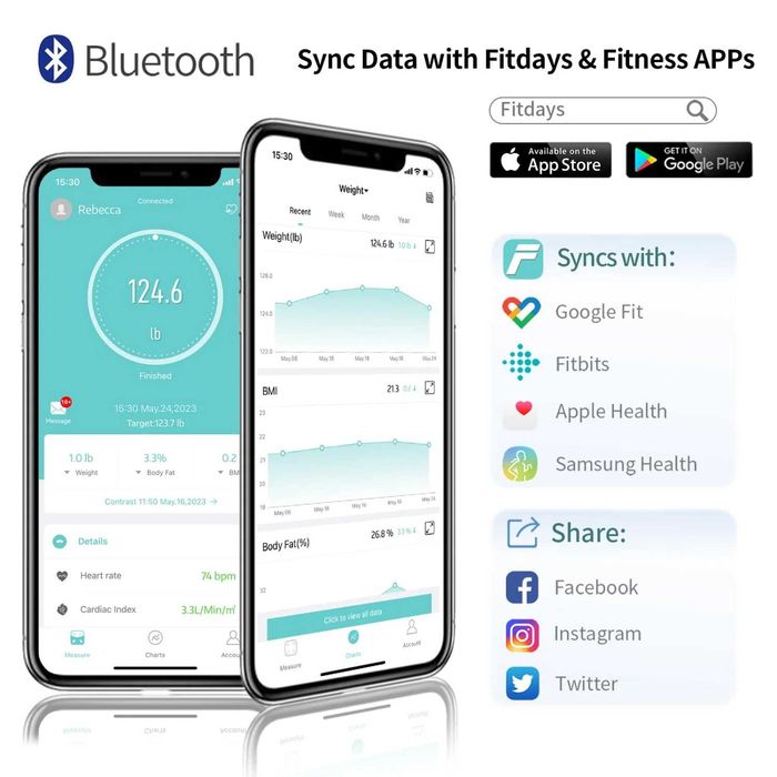 Cantar inteligent Lepulse F4 Pro cu afisaj digital reincarcabil