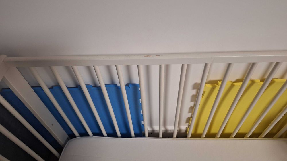 SUNDVIK бебешка кошара/креватче, 60x120 см, бяло