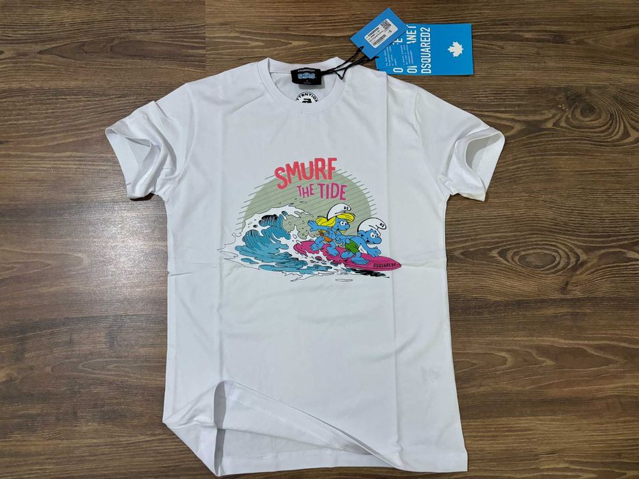 Мъжка тениска Dsquared2 Smurf The Tide Slim Fit