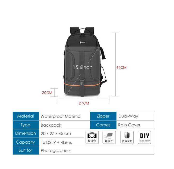 Голяма фотографска раница LightPro 30L за Canon , Sony , Nikon