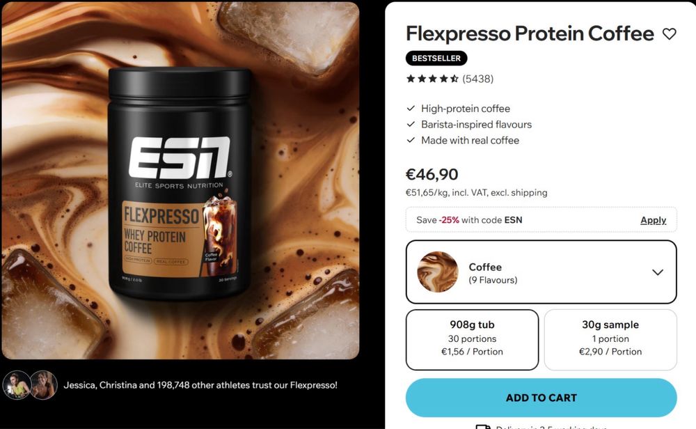 Whey Protein Coffee ESN