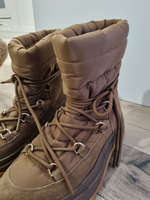 Боти ZARA в цвят камел