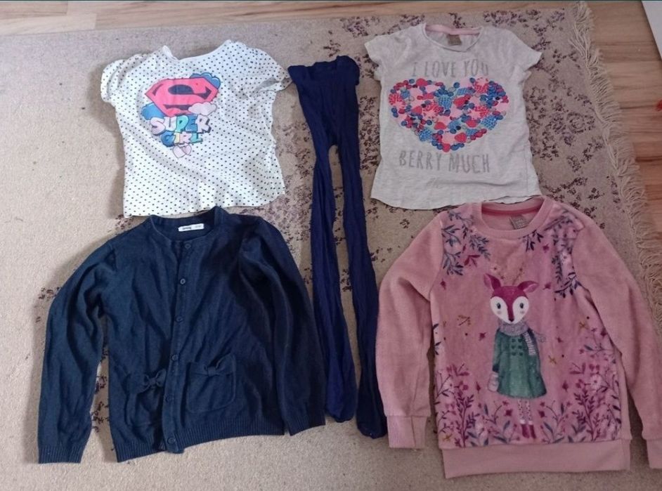 lot set tricouri 122 5 6 7 ani h&m cardigan pulover dresuri tricou