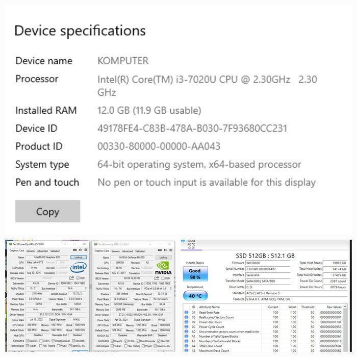 Ноутбук ASUS X540UBR