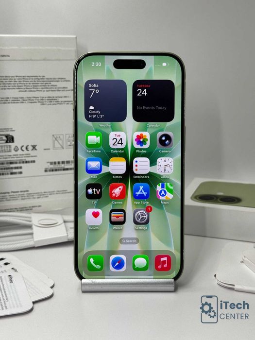 iPhone 17 256GB Sage, 100% батерия, ОТЛИЧЕН, 1г. ГАРАНЦИЯ!