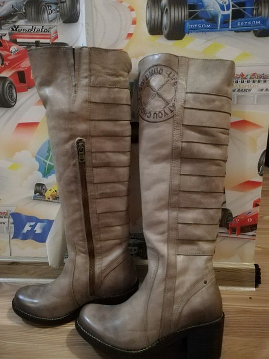Cizme noi inalte dama piele naturala marime mica 35