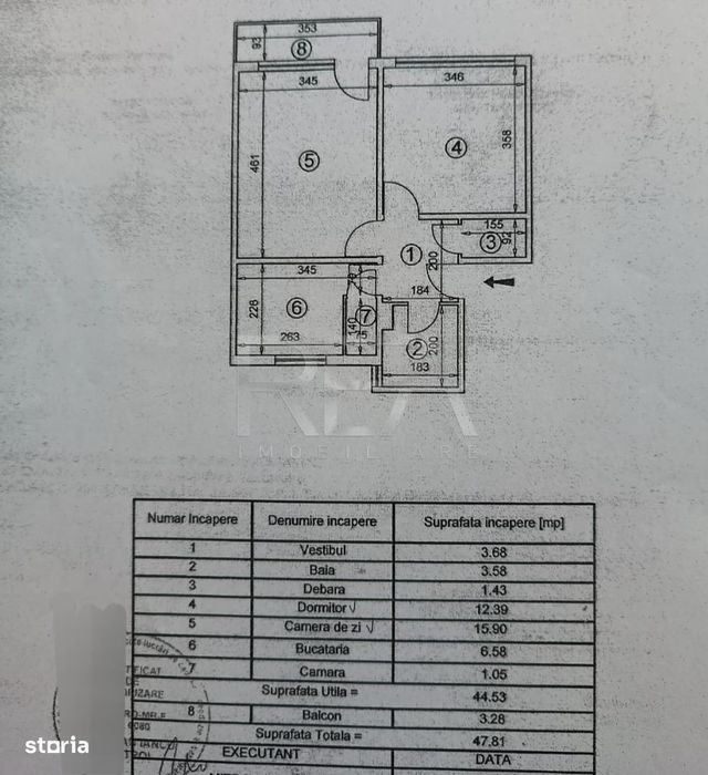 2 camere, et 3/4, centrala, bloc tip P, anvelopat-Drumul Taberei
