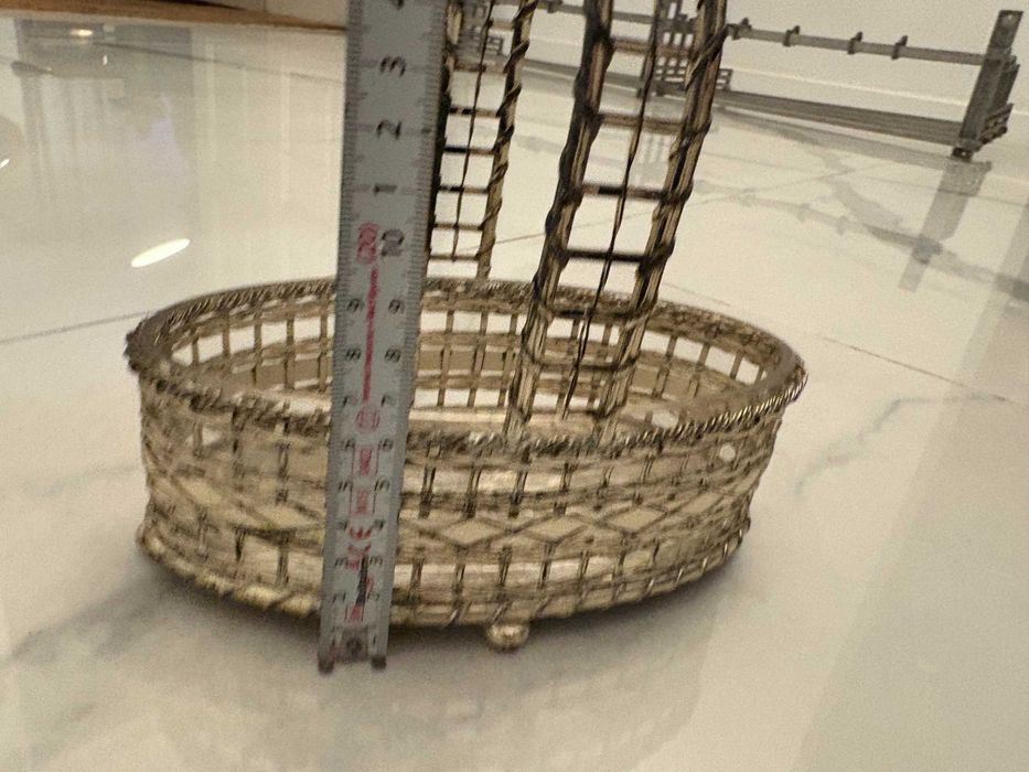 cosulet argintat pt depozitat bijuterii vas cristal Quist WMF Germania