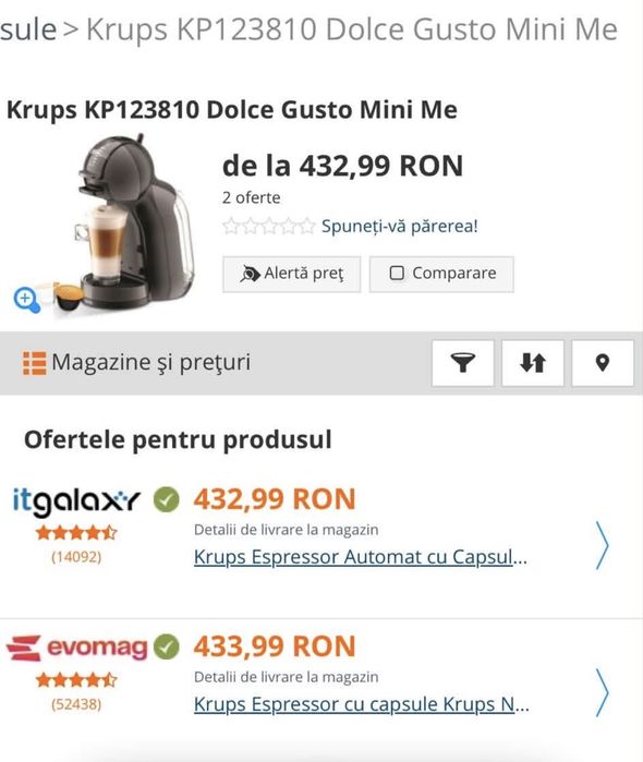 Espressor cu capsule KRUPS Dolce Gusto Mini Me