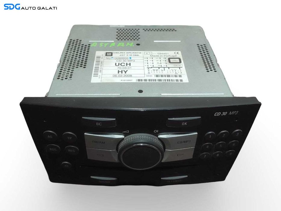 Unitate Radio CD Player CD30 MP3 Opel Astra H 2004 - 2010 Cod 13289935, 497316088 [A1059]