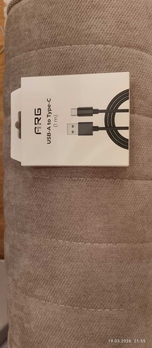 Кабель ARG USB TypeC (M), USB 2.0 (F), 1 м, черный