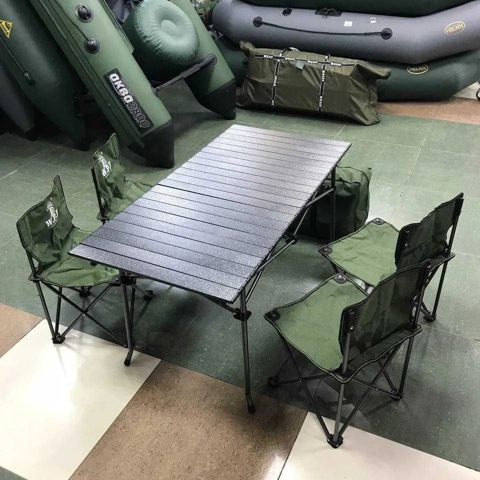 Стол туристический компактный с 4 стульями усиленный стол в сумке стол ...