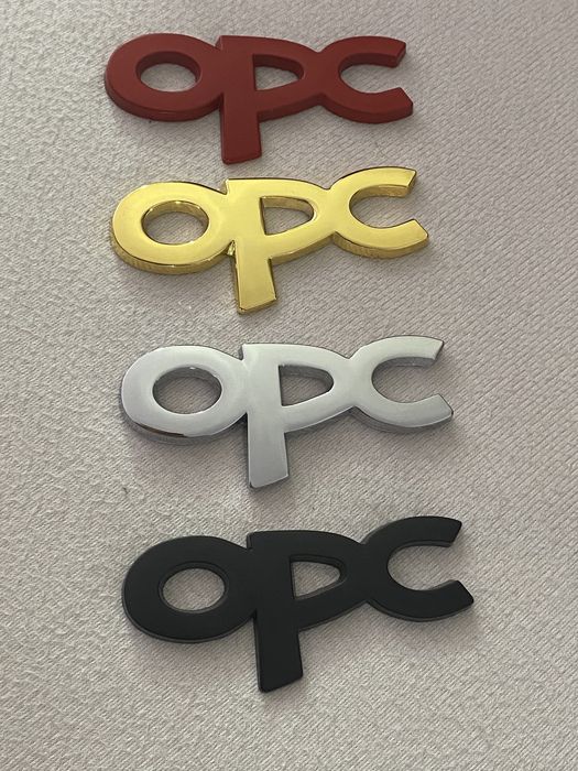 Налични!!! 3D Метална Емблема OPC Black and White Golden Red