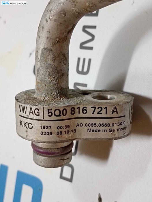 Teava Conducta AC Aer Conditionat Clima Seat Leon 5F 1.6 TDI 2013 - 2020 Cod 5Q0816721A [M7167]