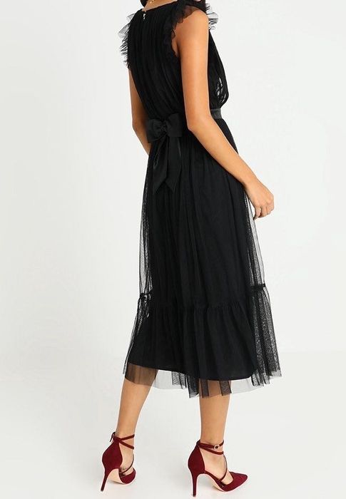 Черна рокля с тюл Maya deluxe и черна панделка ххс eu32 хс размер