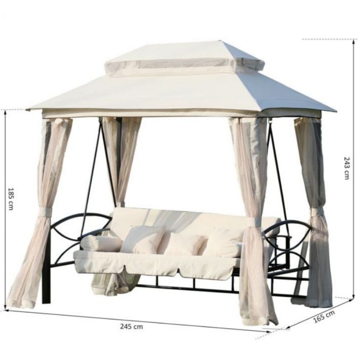 Луксозна градинска шатра с люлка и функция сън за пълен релакс