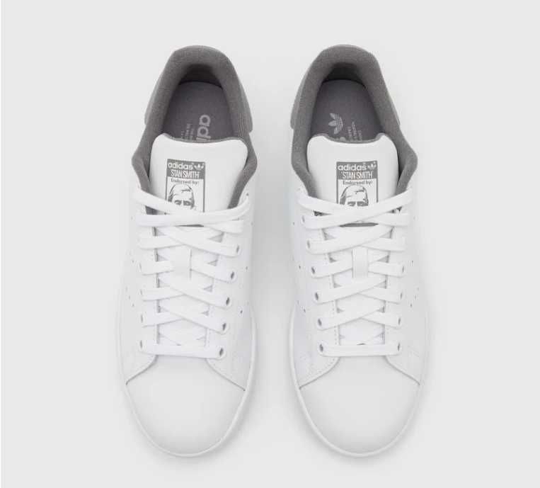Adidas Originals, Stan Smith, Sneakers din piele naturală, Alb, 41⅓